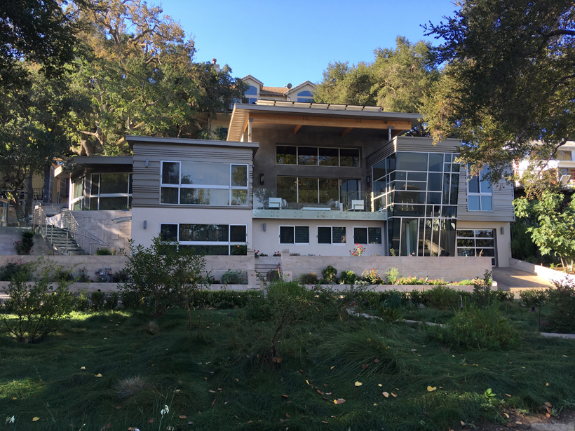 Lakeside Addition & Wholehouse Remodel, ENR architects, Lake Sherwood, CA 91361 - S Elevation